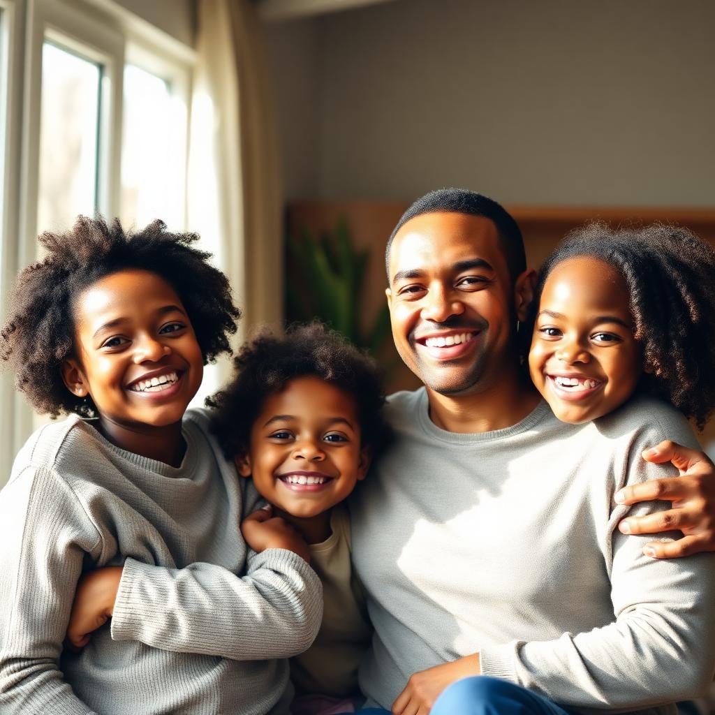 Family enjoying financial peace of mind